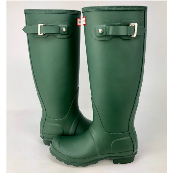 Hunter Shoes - Hunter Original Tall Waterproof Rain Boots Green